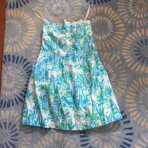 Lily Pulitzer strapless dress. Excellent cond.